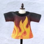 画像1: 炎Ｔシャツ【黒/オレンジ】 (1)