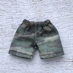 画像1: ユーズド風カモフラショートパンツ 【モスグリーン】 (1)