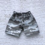 画像1: ユーズド風カモフラショートパンツ【グレー】 (1)