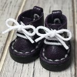 画像1: NDマグネット内蔵レースアップブーツ【ハロウィンパープル＆ホワイト】（NDサイズ） (1)