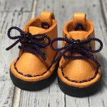 画像1: NDマグネット内蔵レースアップブーツ【ハロウィンオレンジ】（NDサイズ） (1)