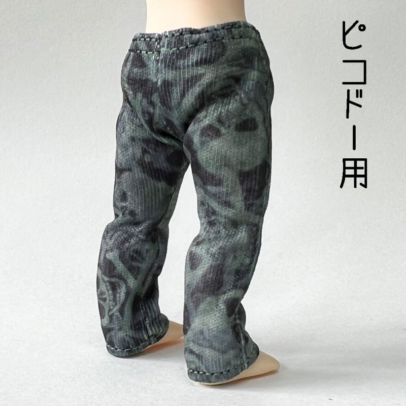 画像2: スカル迷彩パンツ 【ユーズド風/グリーン】 (2)