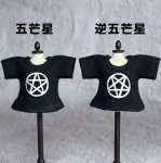 画像3: 【値下品】シルバー・プリントTシャツ【ブラック・逆五芒星/悪魔】 (3)