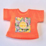 画像1: 【値下品】スクエアレモン-B【オレンジ】アイロンプリントＴシャツ (1)