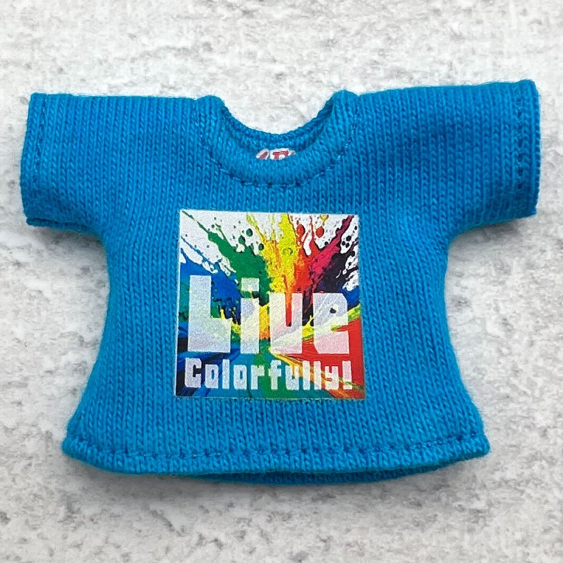 画像1: 【アウトレット】Tシャツ-その11　「Live Colorfully!/シアンブルー」 (1)