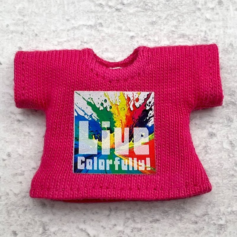 画像1: 【アウトレット】Tシャツ-その12　「Live Colorfully!/ルビーピンク」 (1)