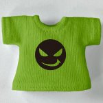 画像1: 単色プリント カスタムＴシャツ 【バッドフェイス黒】 (1)