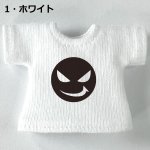 画像2: 単色プリント カスタムＴシャツ 【バッドフェイス黒】 (2)
