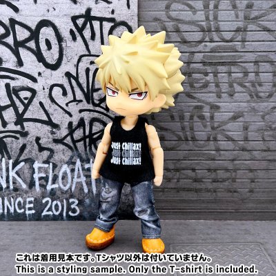 画像1: アイロンプリントTシャツ 【JUST CHILLAX!-白 (おちつけ！)】