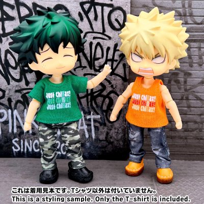画像2: アイロンプリントTシャツ 【JUST CHILLAX!-白 (おちつけ！)】