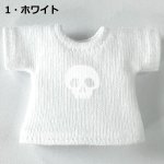 画像3: 単色プリント カスタムＴシャツ【ちびドクロ白】 (3)