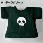 画像11: 単色プリント カスタムＴシャツ【ちびドクロ白】 (11)