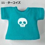画像13: 単色プリント カスタムＴシャツ【ちびドクロ白】 (13)
