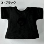 画像4: 単色プリント カスタムＴシャツ【ちびドクロ黒】 (4)
