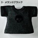 画像5: 単色プリント カスタムＴシャツ【ちびドクロ黒】 (5)
