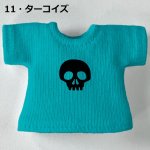 画像13: 単色プリント カスタムＴシャツ【ちびドクロ黒】 (13)