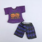 画像2: 【アウトレット】ハロウィンTシャツと短パンのセット/パープル (2)