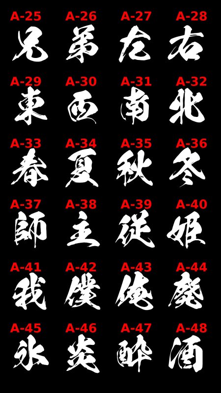 画像5: 選べるカスタム漢字 Tシャツ/タンクトップ【白文字】 (5)