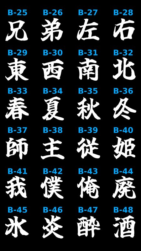 画像7: 選べるカスタム漢字 Tシャツ/タンクトップ【白文字】 (7)