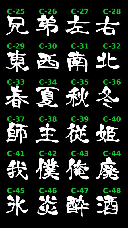画像9: 選べるカスタム漢字 Tシャツ/タンクトップ【白文字】 (9)